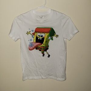 Sponge Bob Christmas soft white shirt
